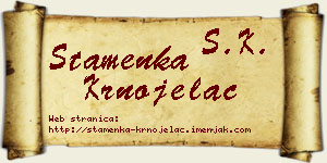 Stamenka Krnojelac vizit kartica